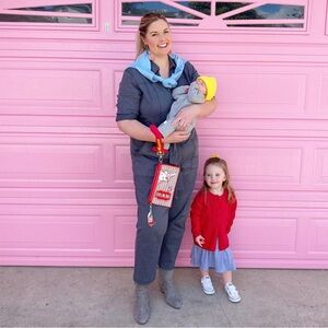 Grey long sleeve jumpsuit